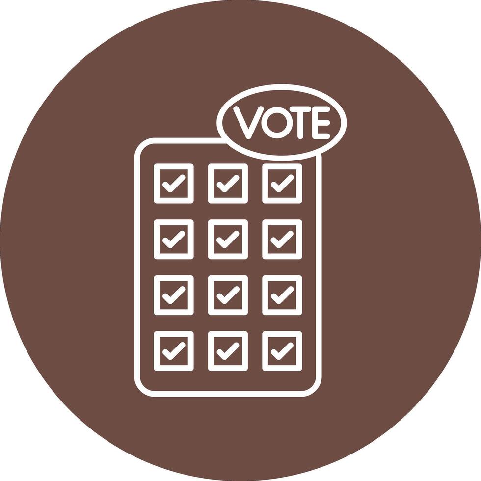 Election Line Circle Icon Design vector