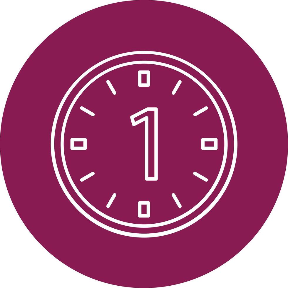Countdown Line Circle Icon Design vector