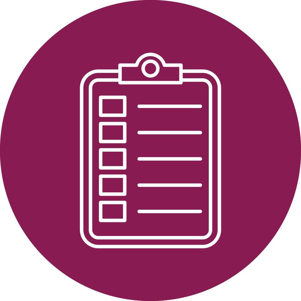 Checklist Line Circle Icon Design vector