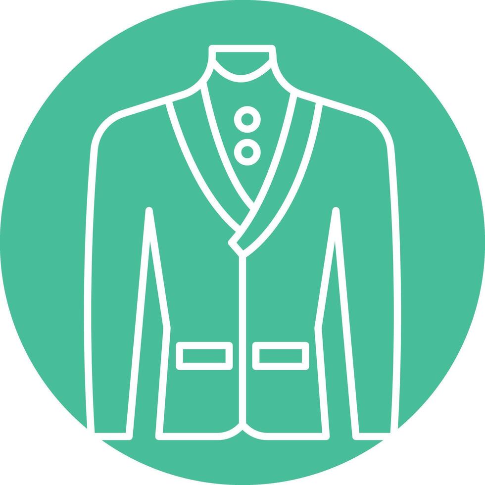 Tuxedo Line Circle Icon Design vector