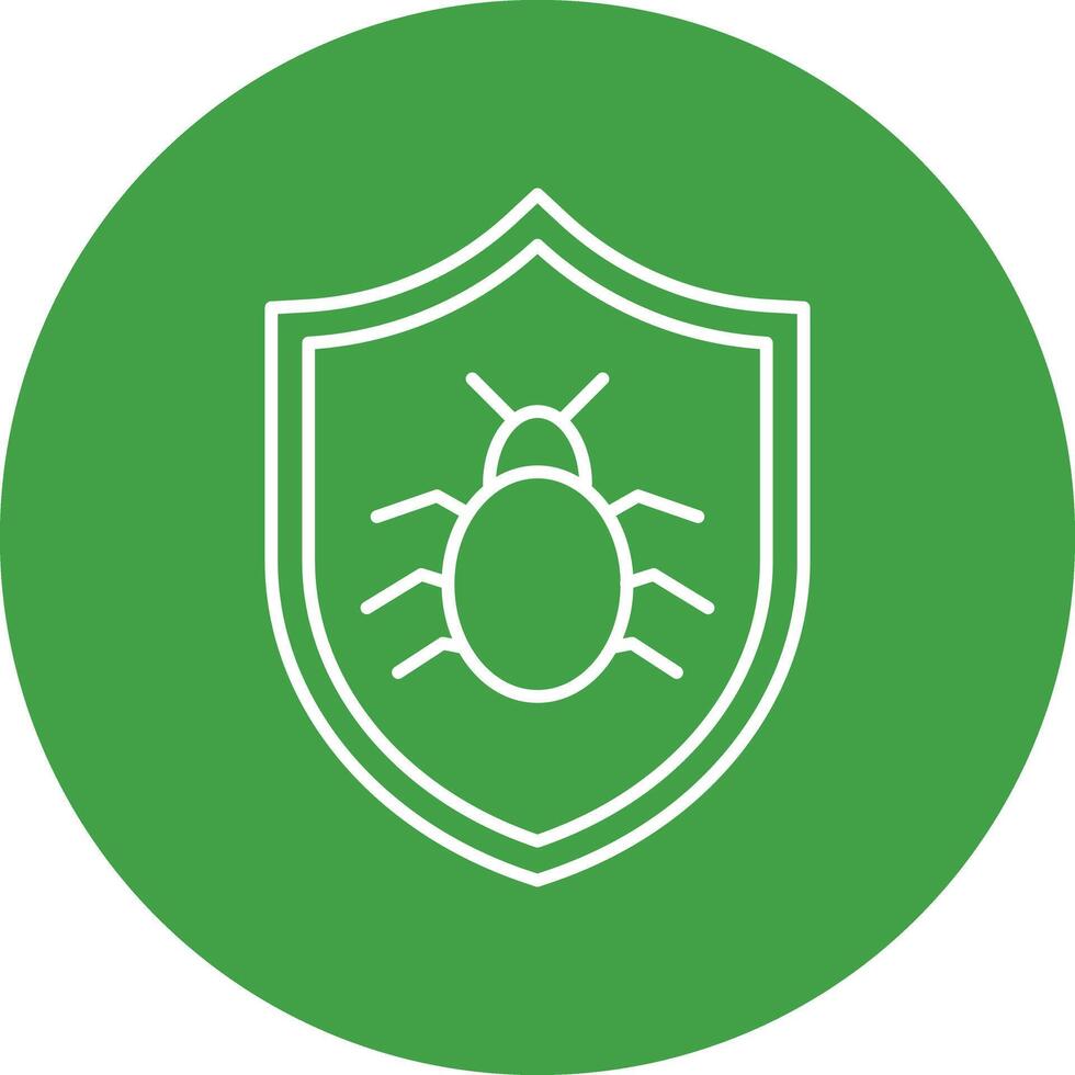 Bug Line Circle Icon Design vector