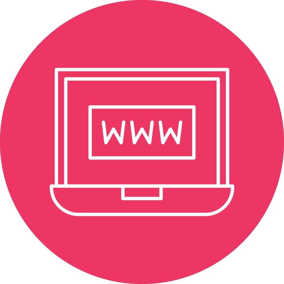 Www Line Icon vector
