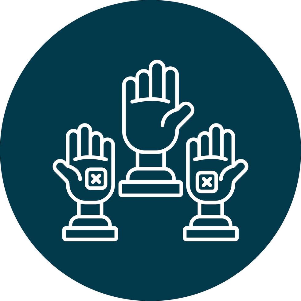 Absenteeism Line Circle Icon Design vector