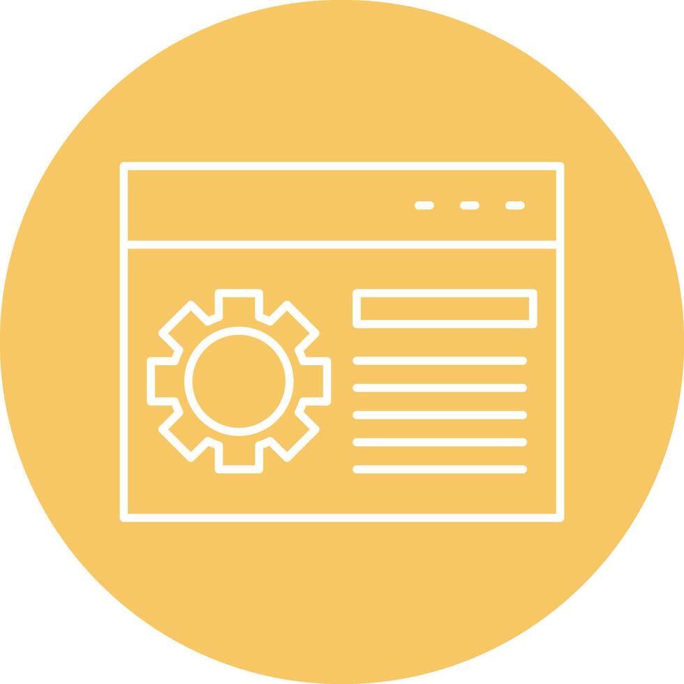 Application Line Circle Icon Design vector