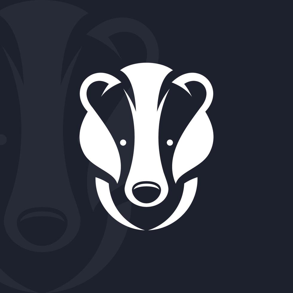 Badger logo on isolated background vector