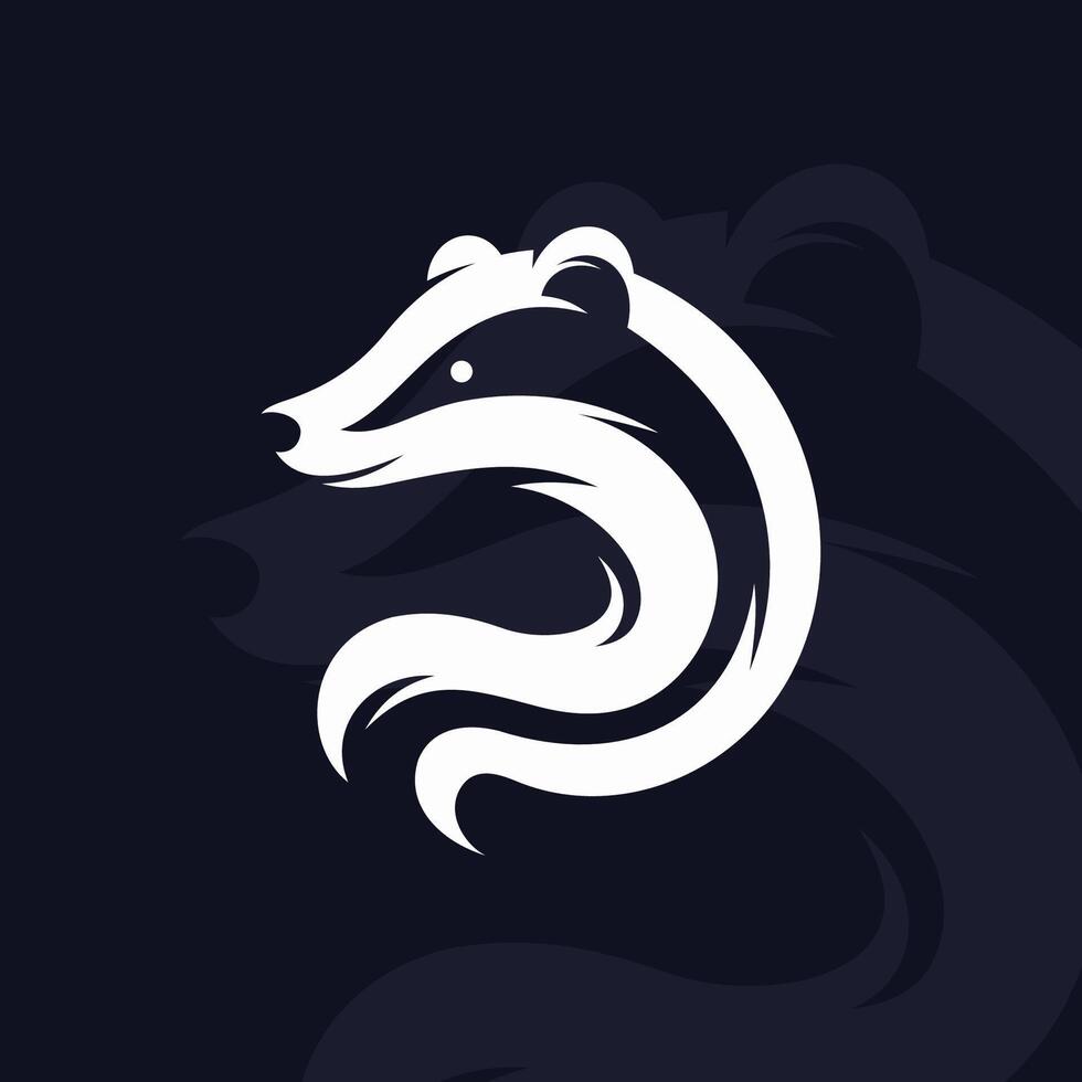 Badger logo on isolated background vector