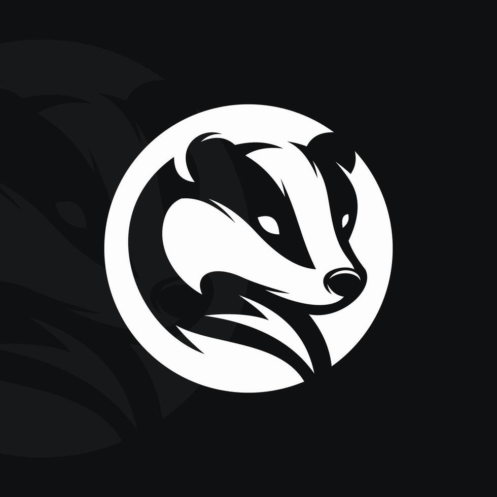 Badger logo on isolated background vector