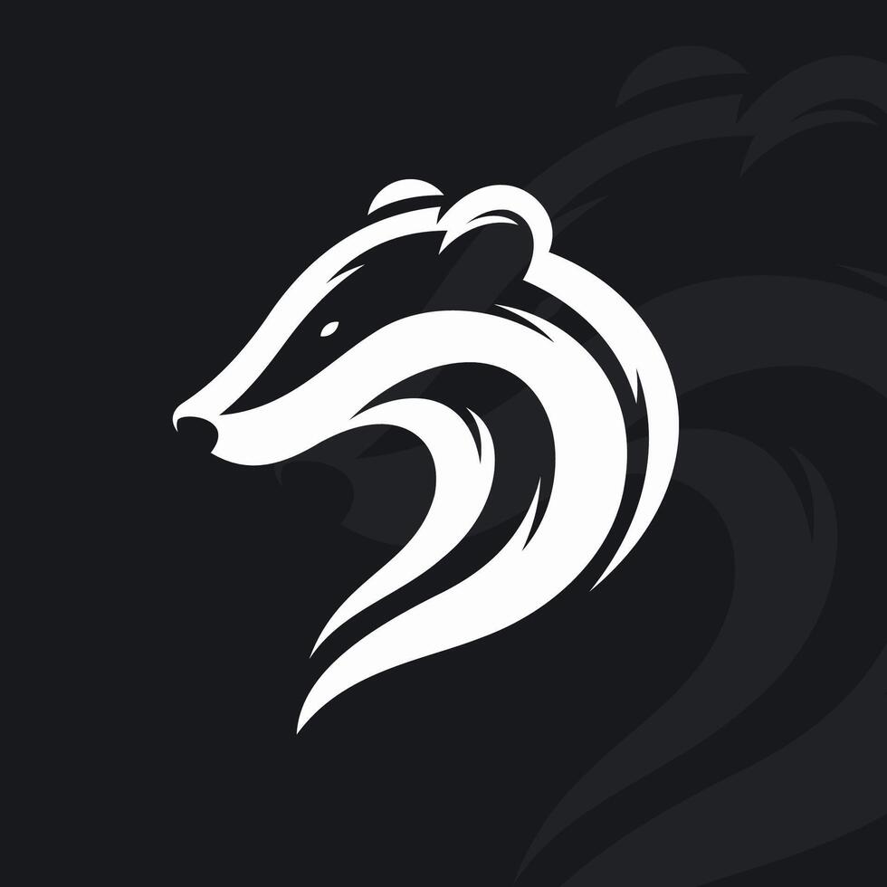 Badger logo on isolated background vector