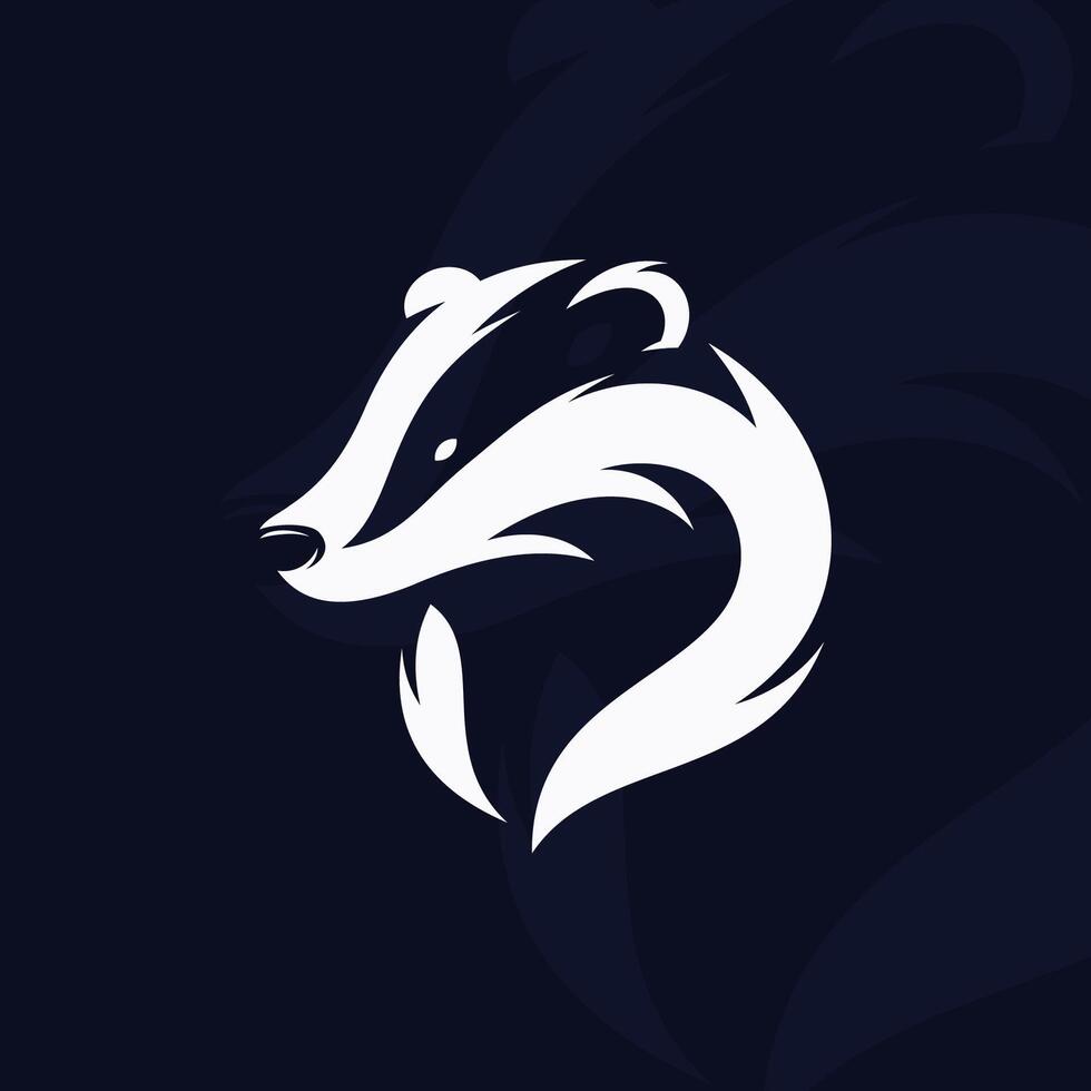 Badger logo on isolated background vector