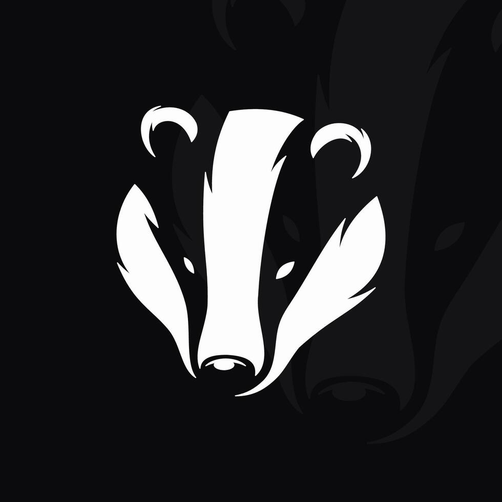 Badger logo on isolated background vector