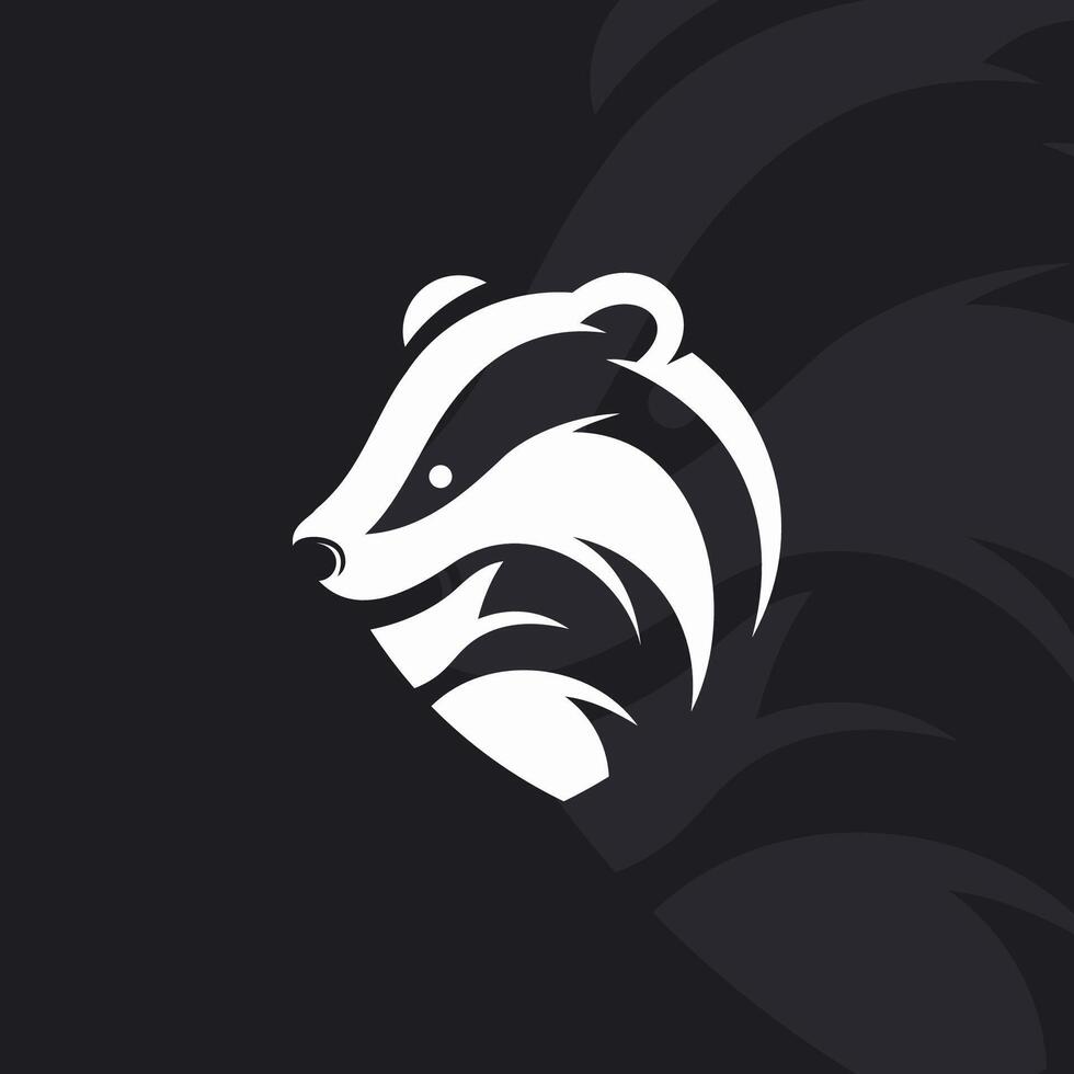 Badger logo on isolated background vector