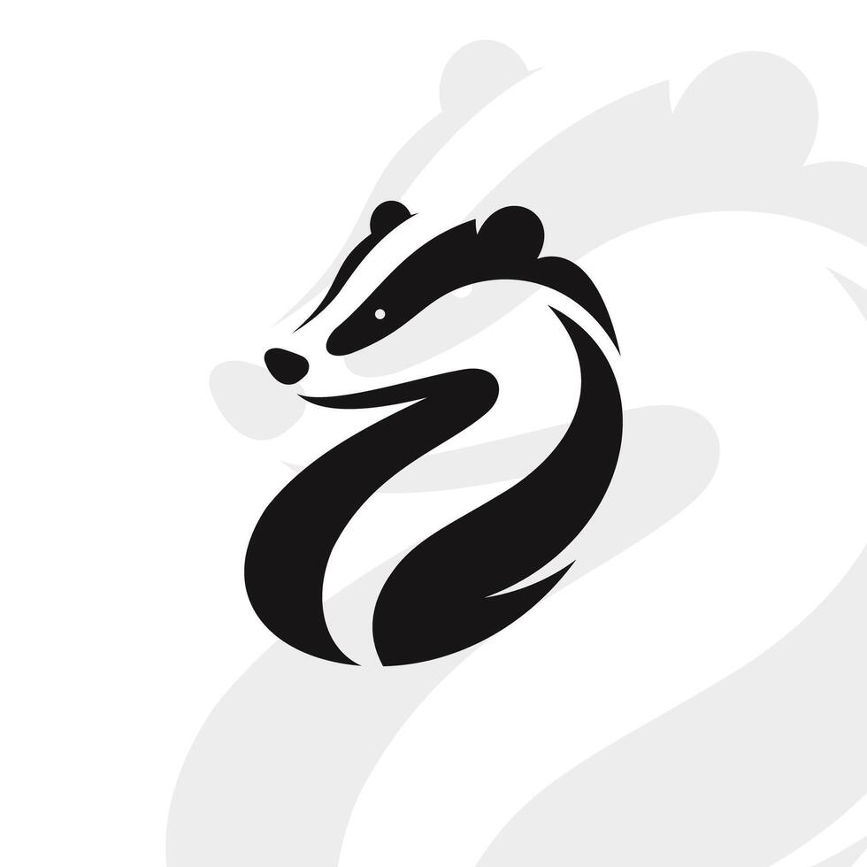 Badger logo on isolated background vector