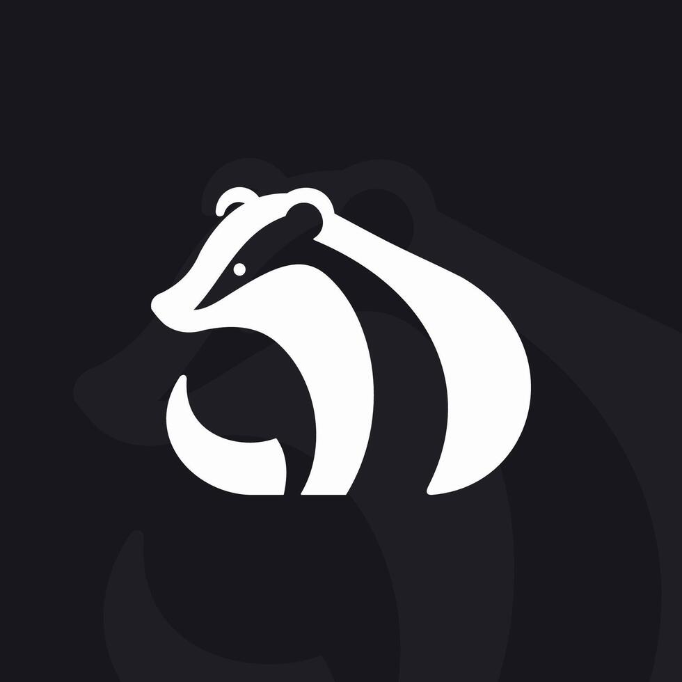Badger logo on isolated background vector
