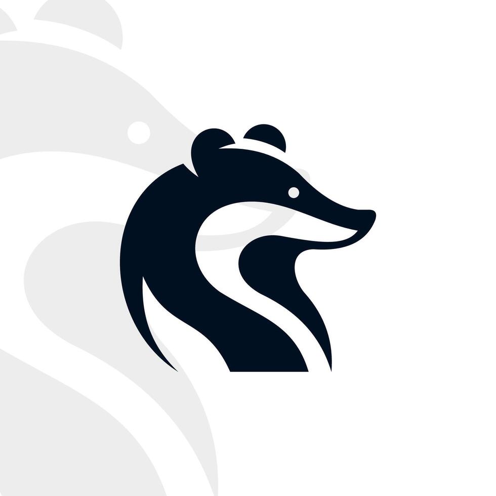Badger logo on isolated background vector