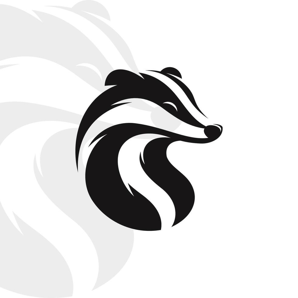 Badger logo on isolated background vector