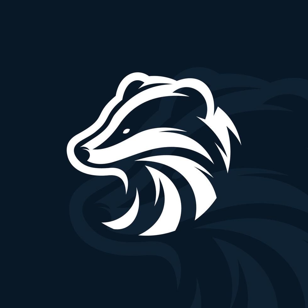 Badger logo on isolated background vector