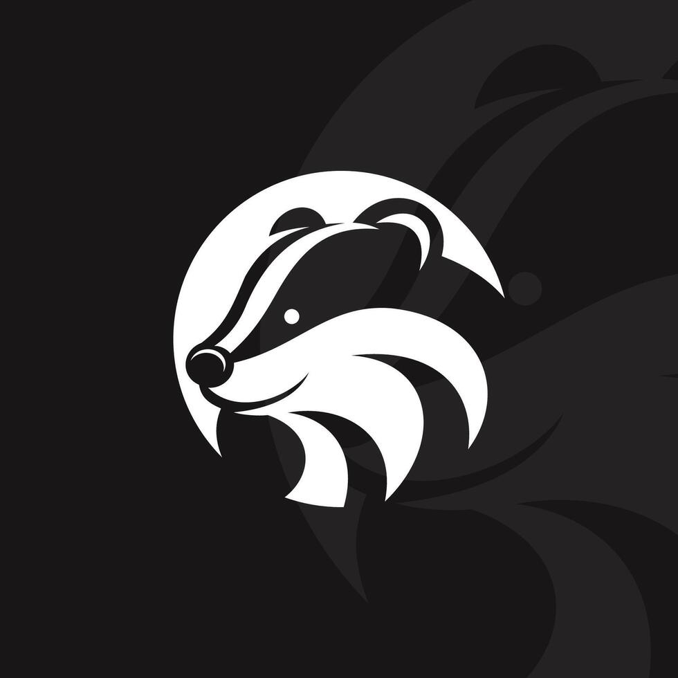 Badger logo on isolated background vector