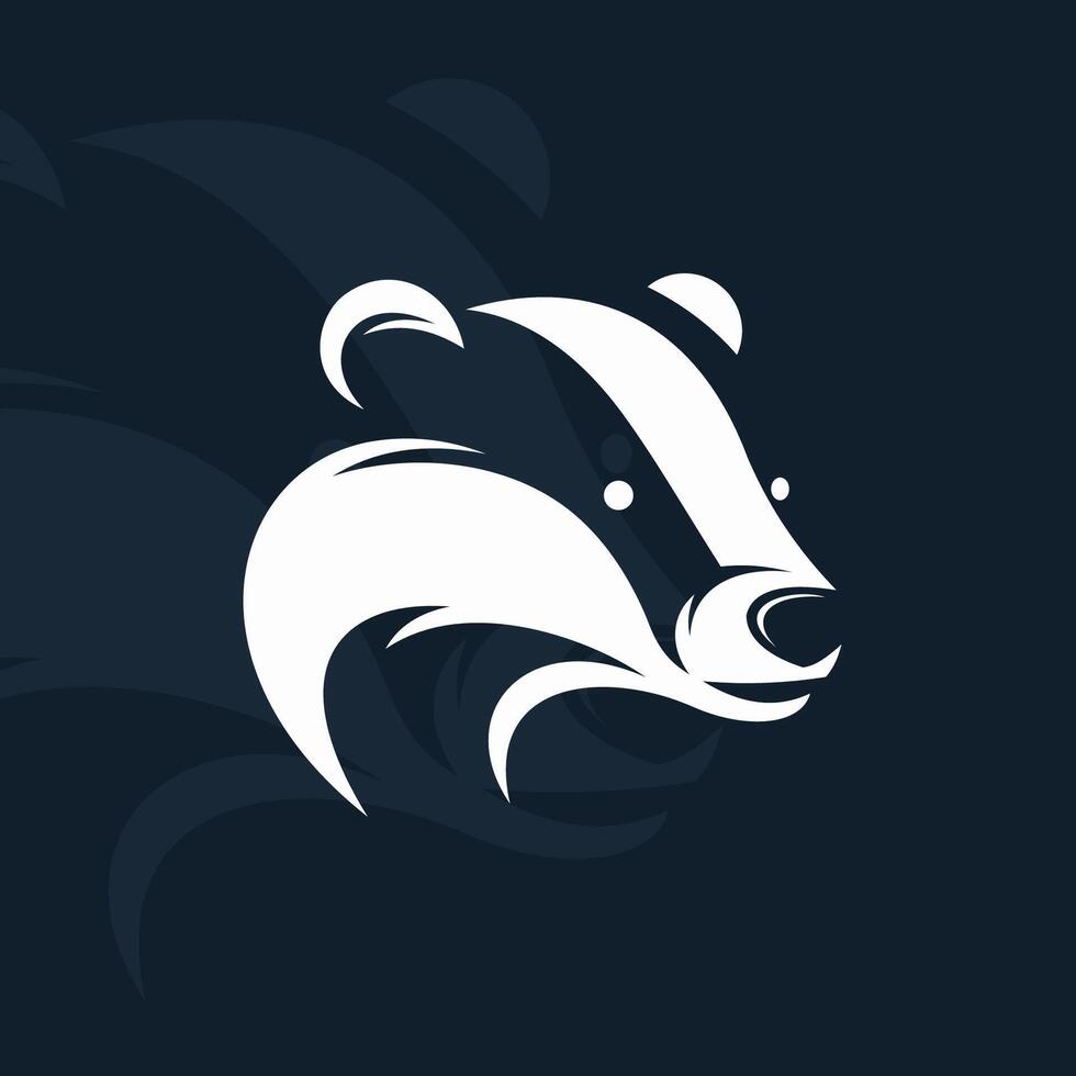 Badger logo on isolated background vector