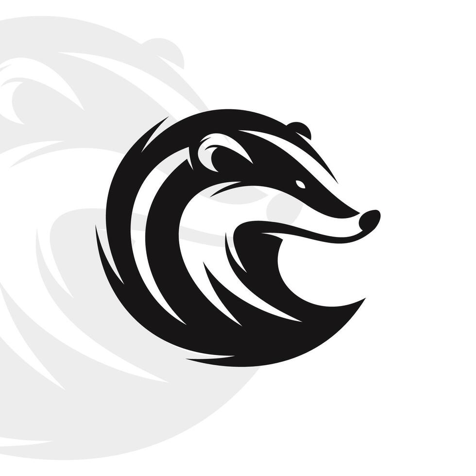 Badger logo on isolated background vector