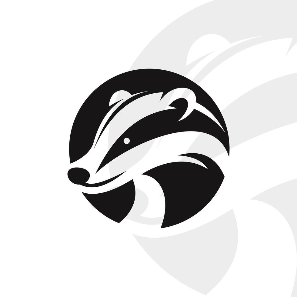 Badger logo on isolated background vector