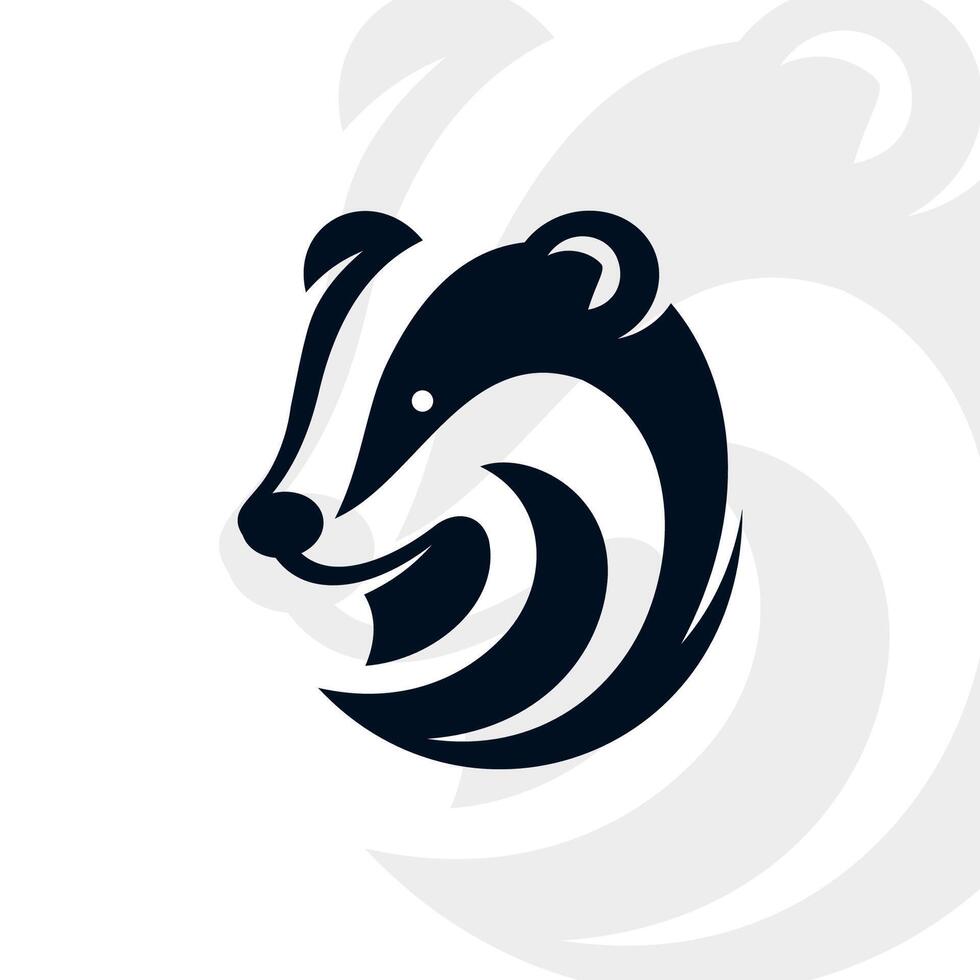 Badger logo on isolated background vector