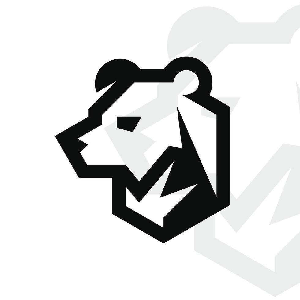 Bear logo on isolated background vector