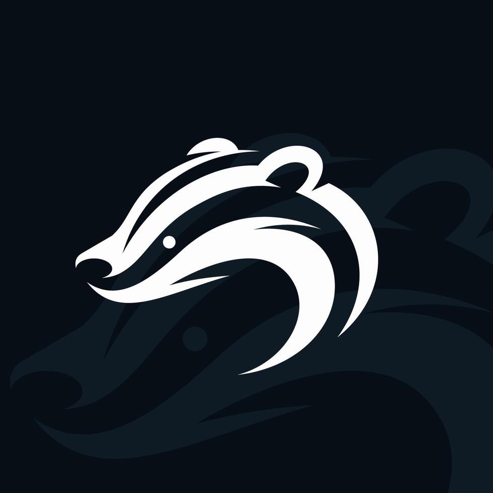 Badger logo on isolated background vector