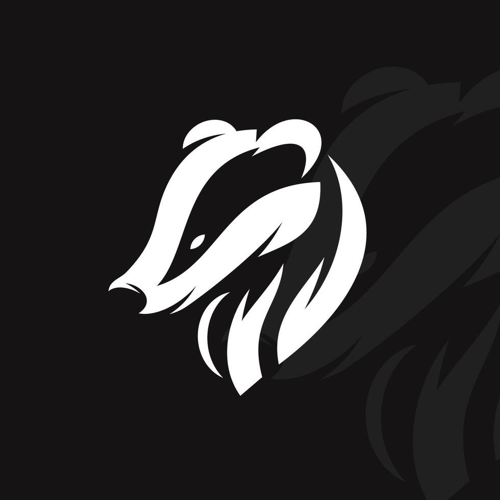 Badger logo on isolated background vector