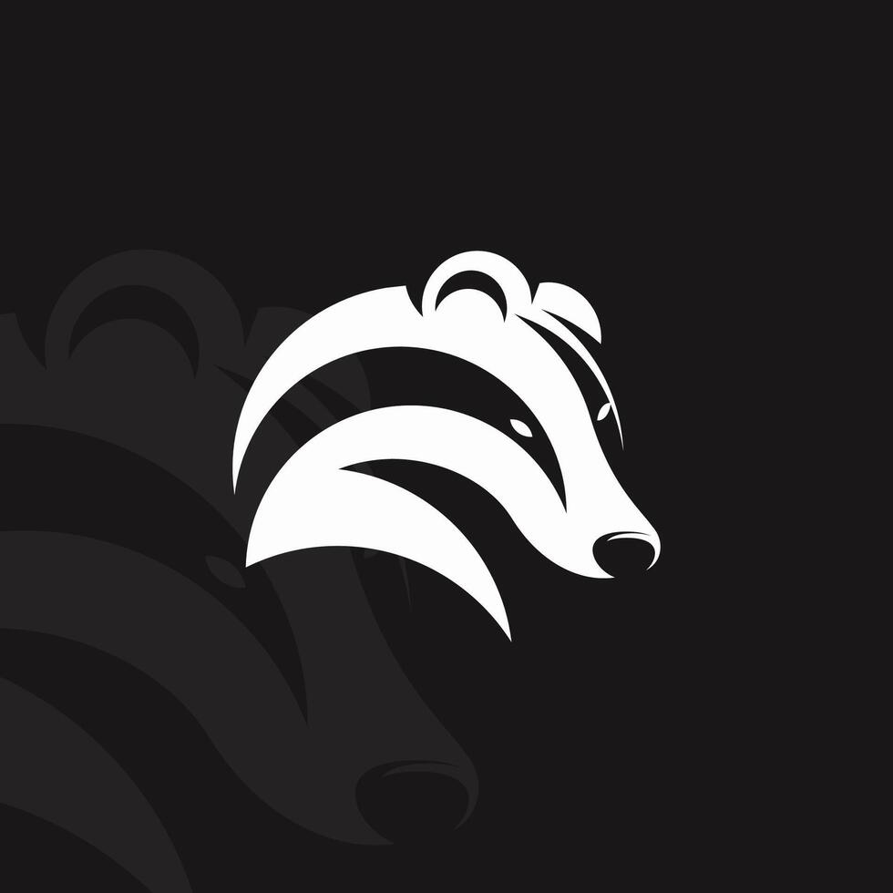 Badger logo on isolated background vector