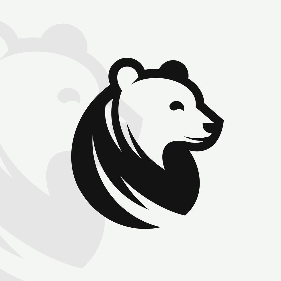Bear logo on isolated background vector
