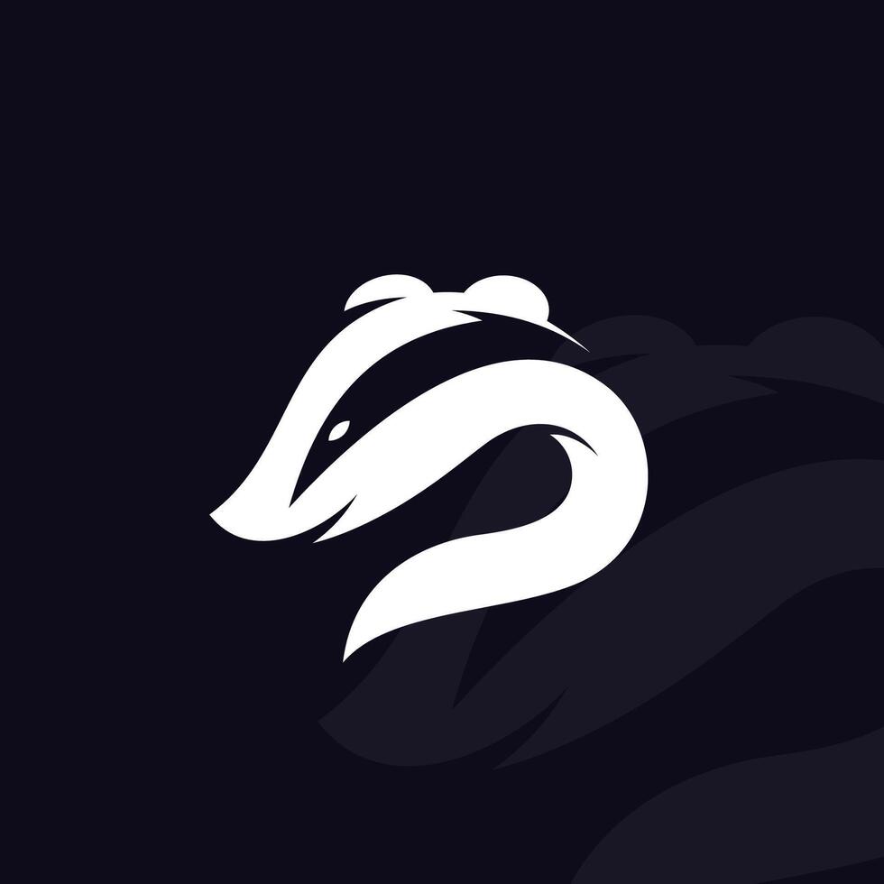 Badger logo on isolated background vector