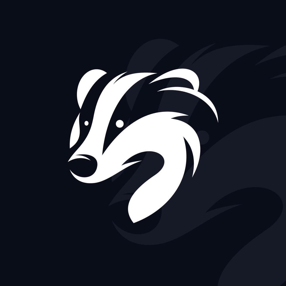 Badger logo on isolated background vector