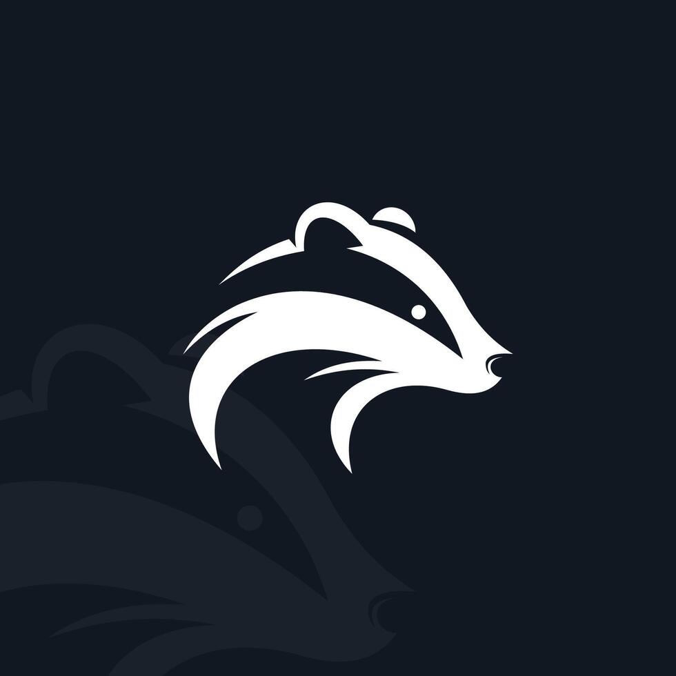 Badger logo on isolated background vector