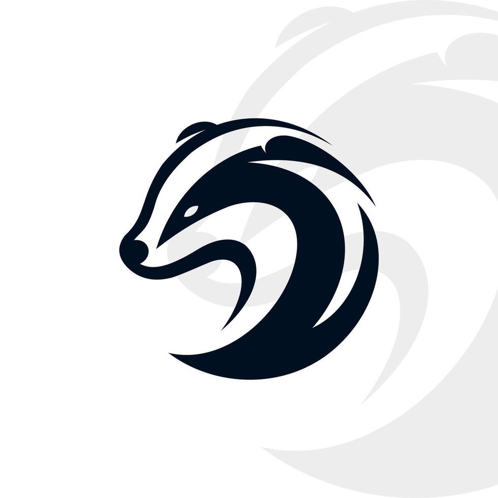 Badger logo on isolated background vector