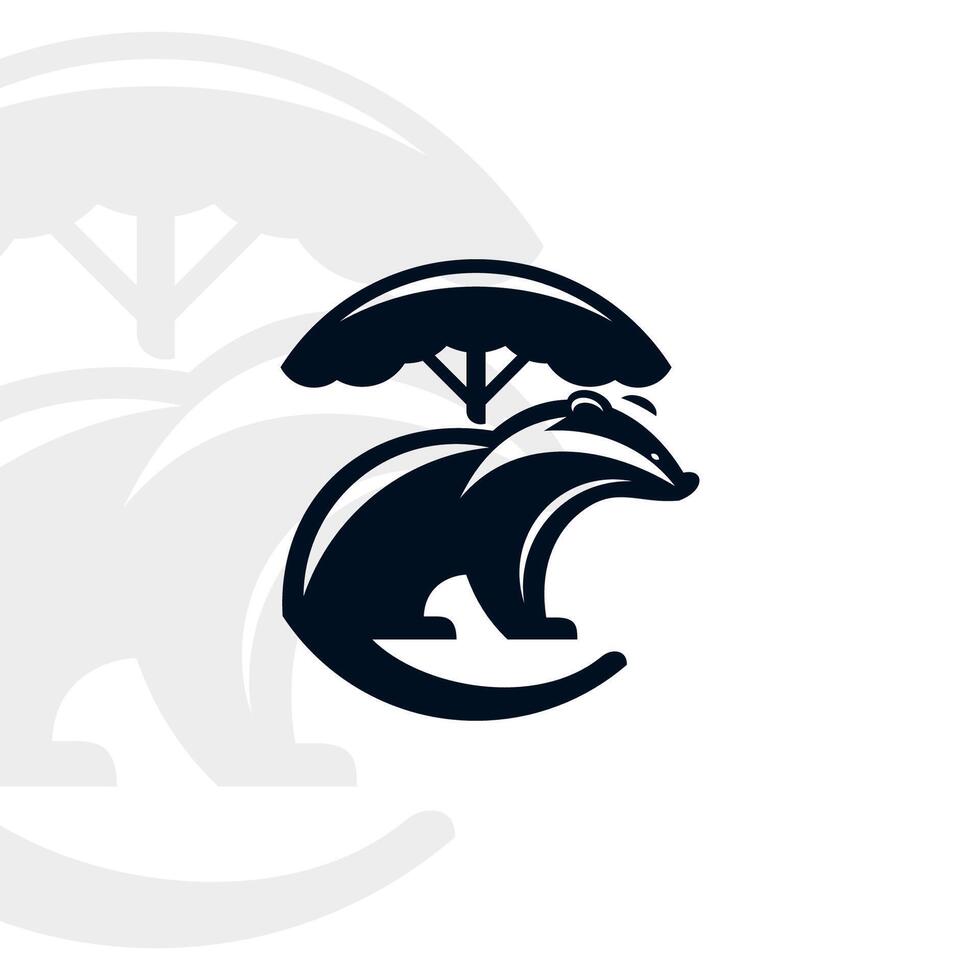 Badger logo on isolated background vector