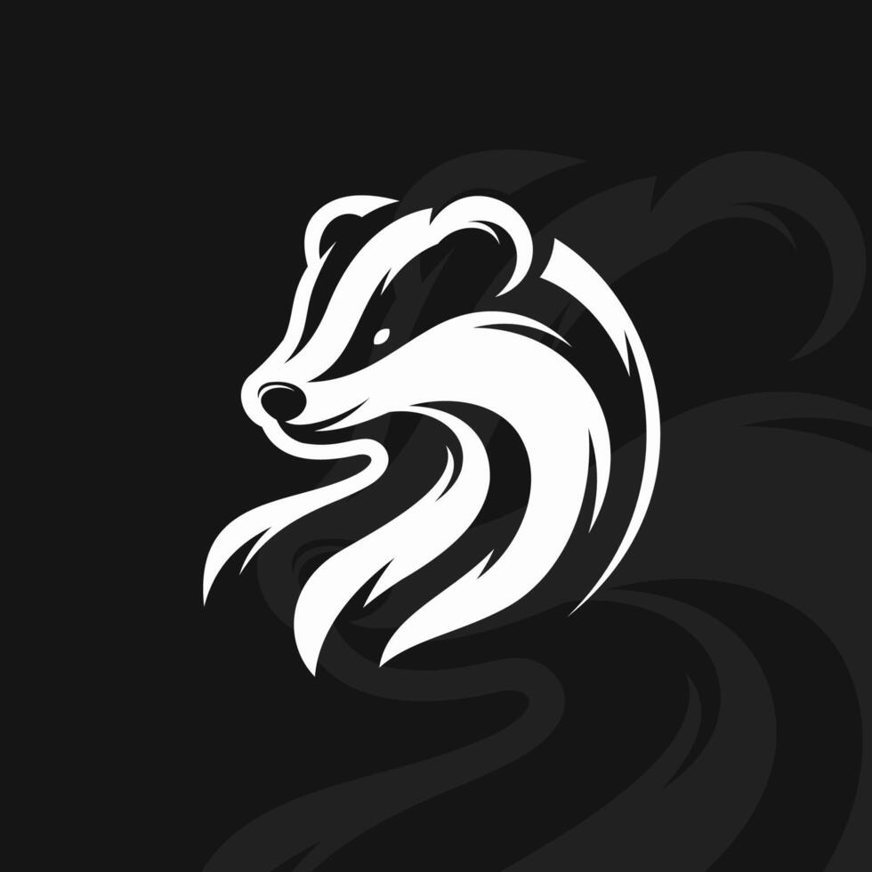 Badger logo on isolated background vector