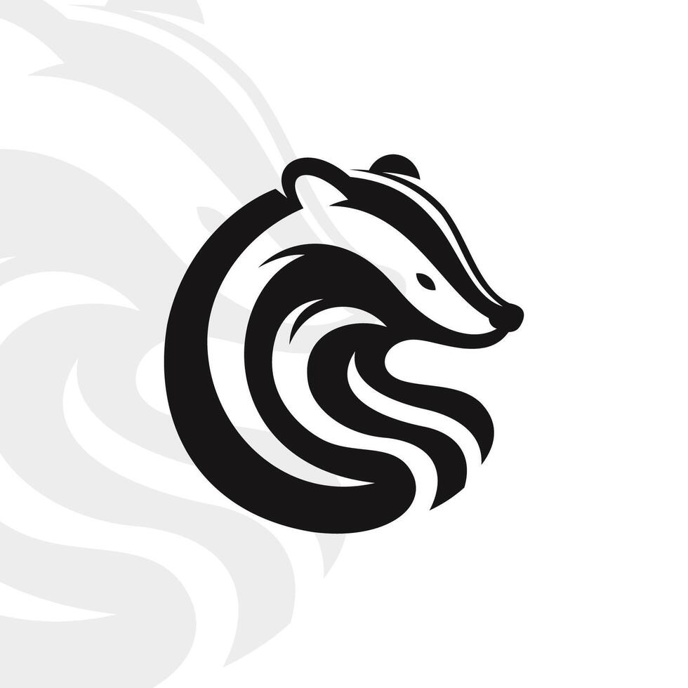 Badger logo on isolated background vector