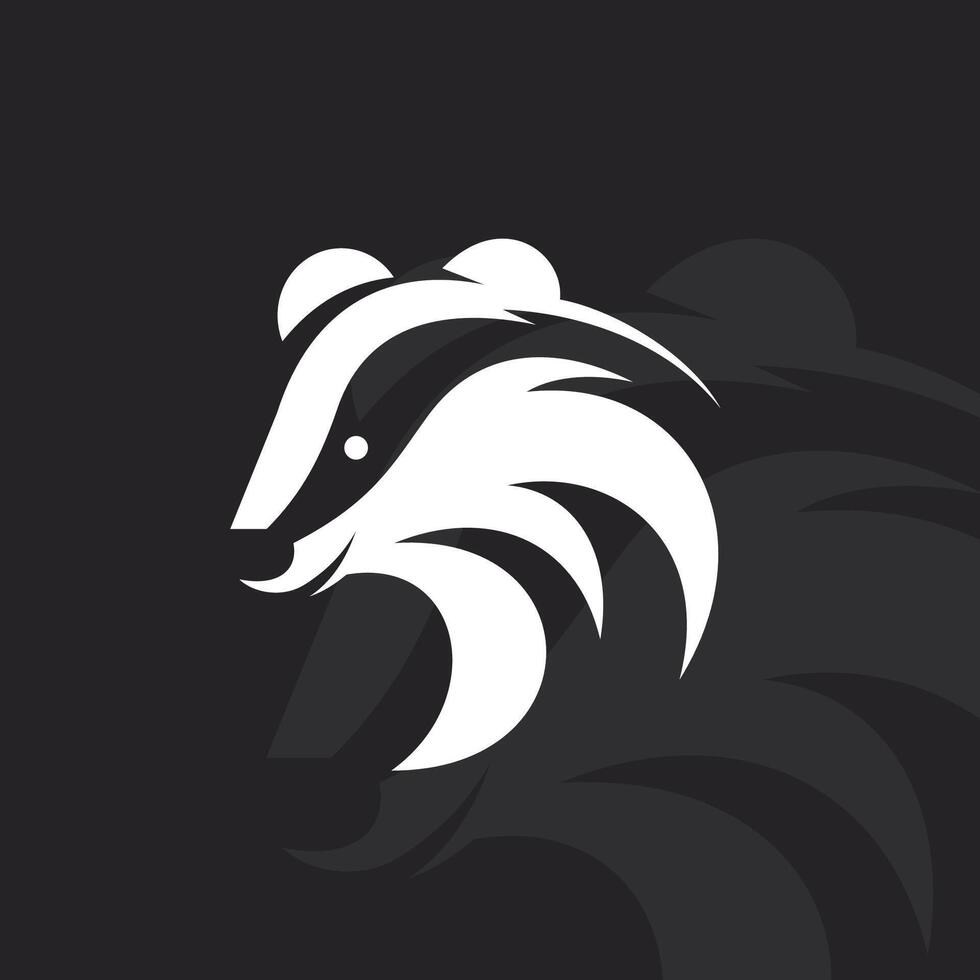 Badger logo on isolated background vector
