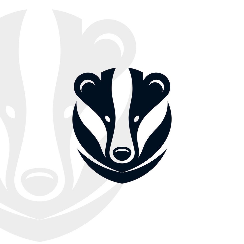 Badger logo on isolated background vector
