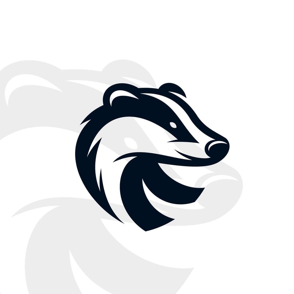 Badger logo on isolated background vector