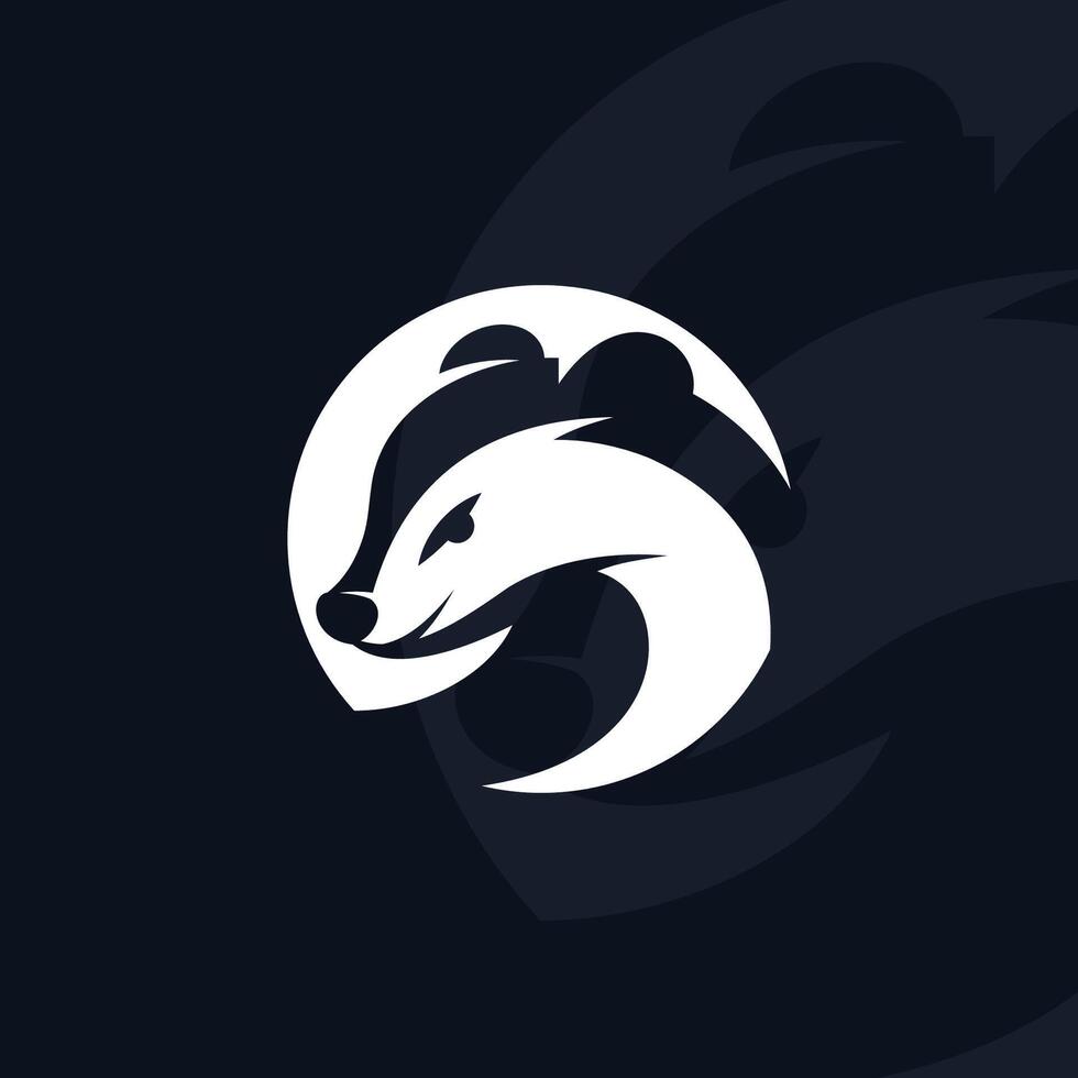 Badger logo on isolated background vector