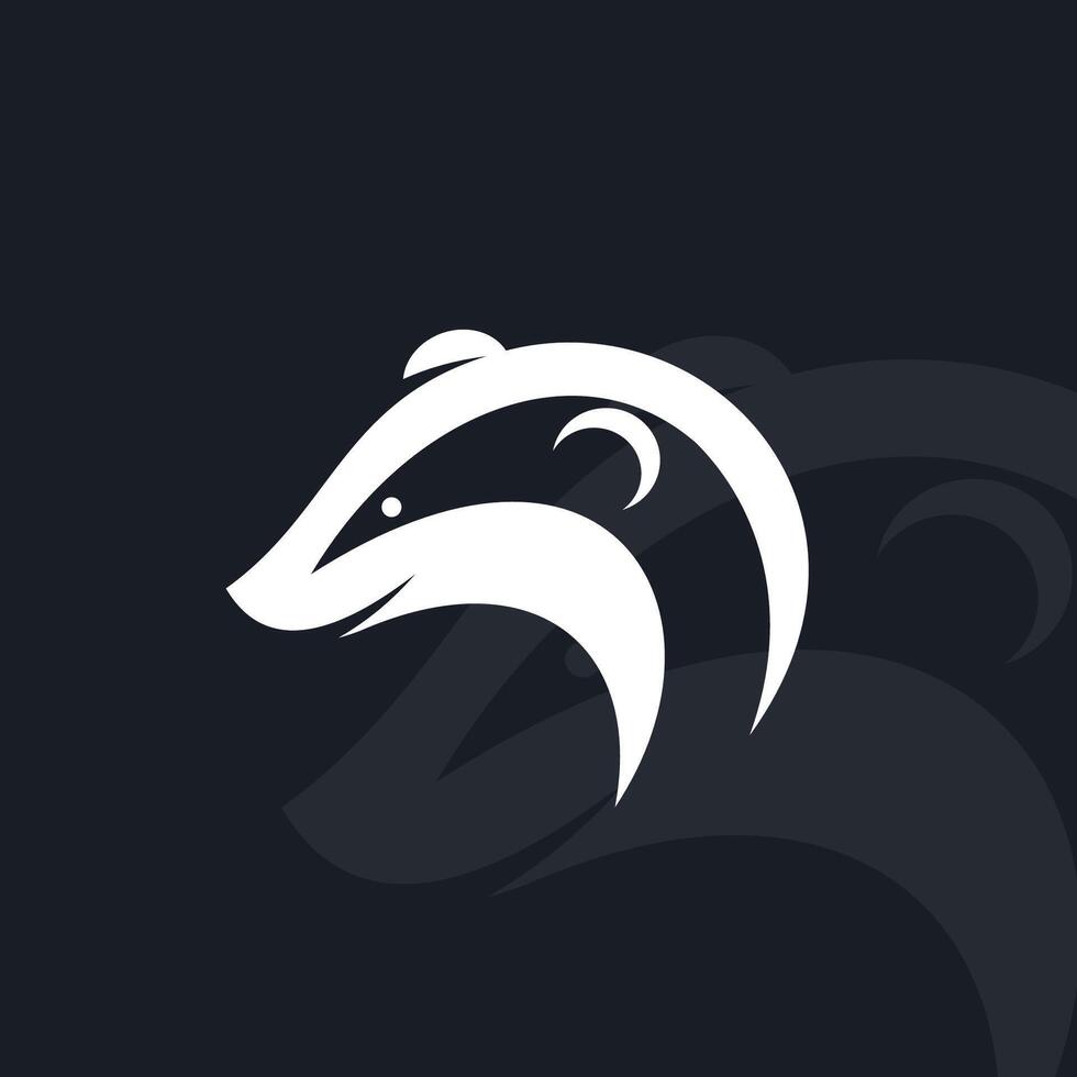 Badger logo on isolated background vector