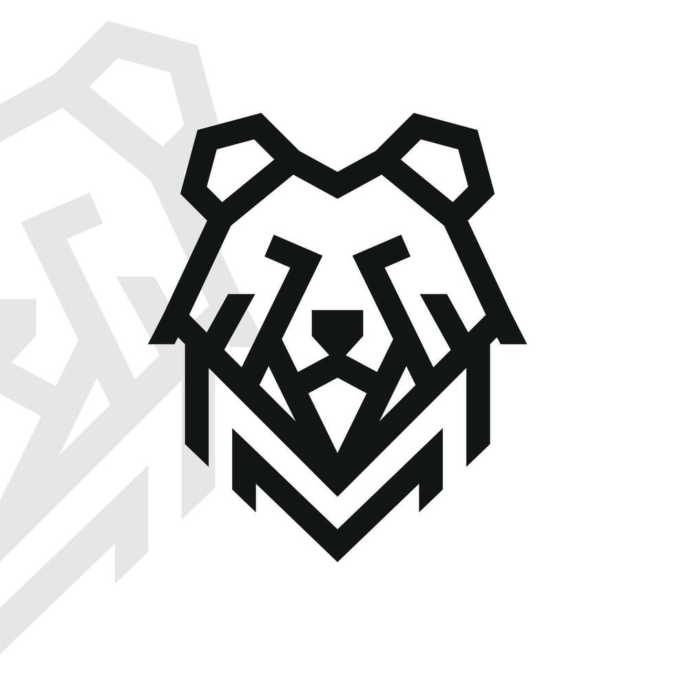 Bear logo on isolated background vector