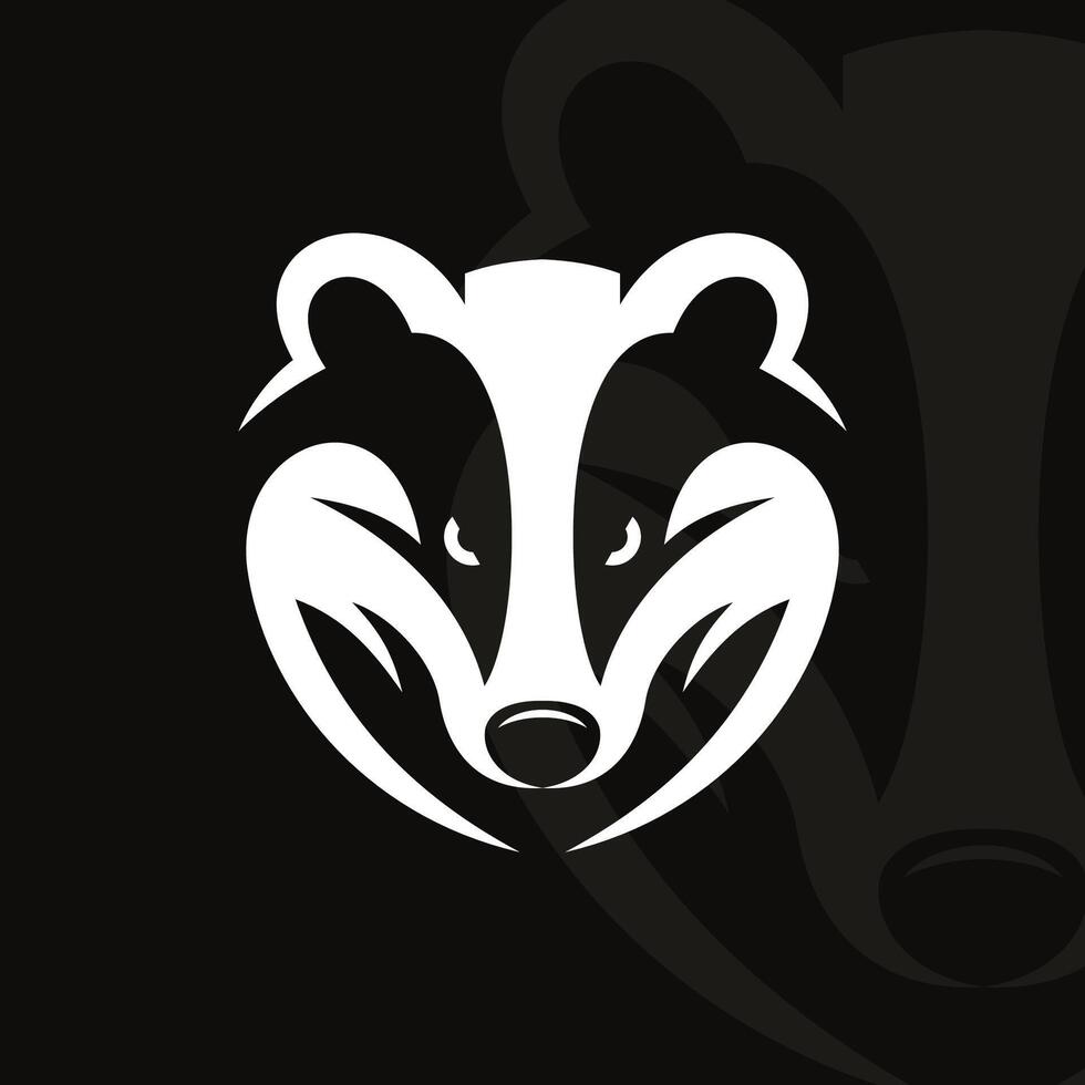 Badger logo on isolated background vector