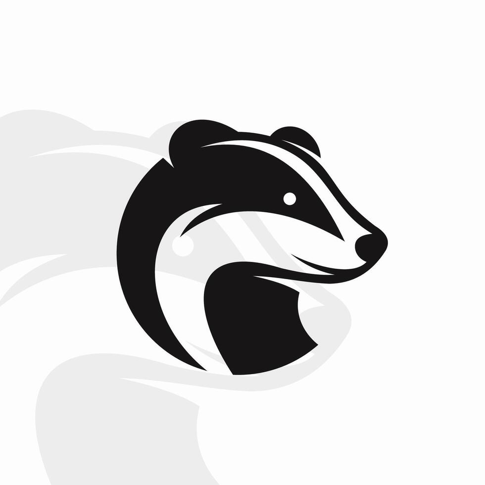 Badger logo on isolated background vector