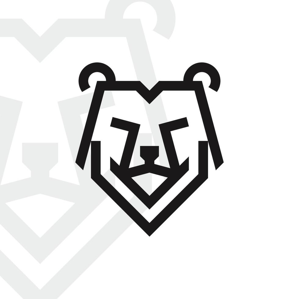 Bear logo on isolated background vector
