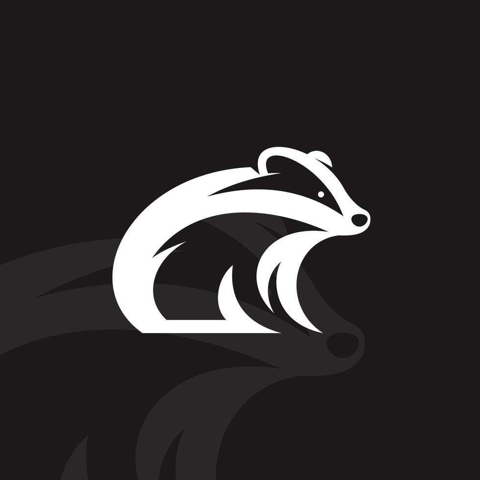 Badger logo on isolated background vector