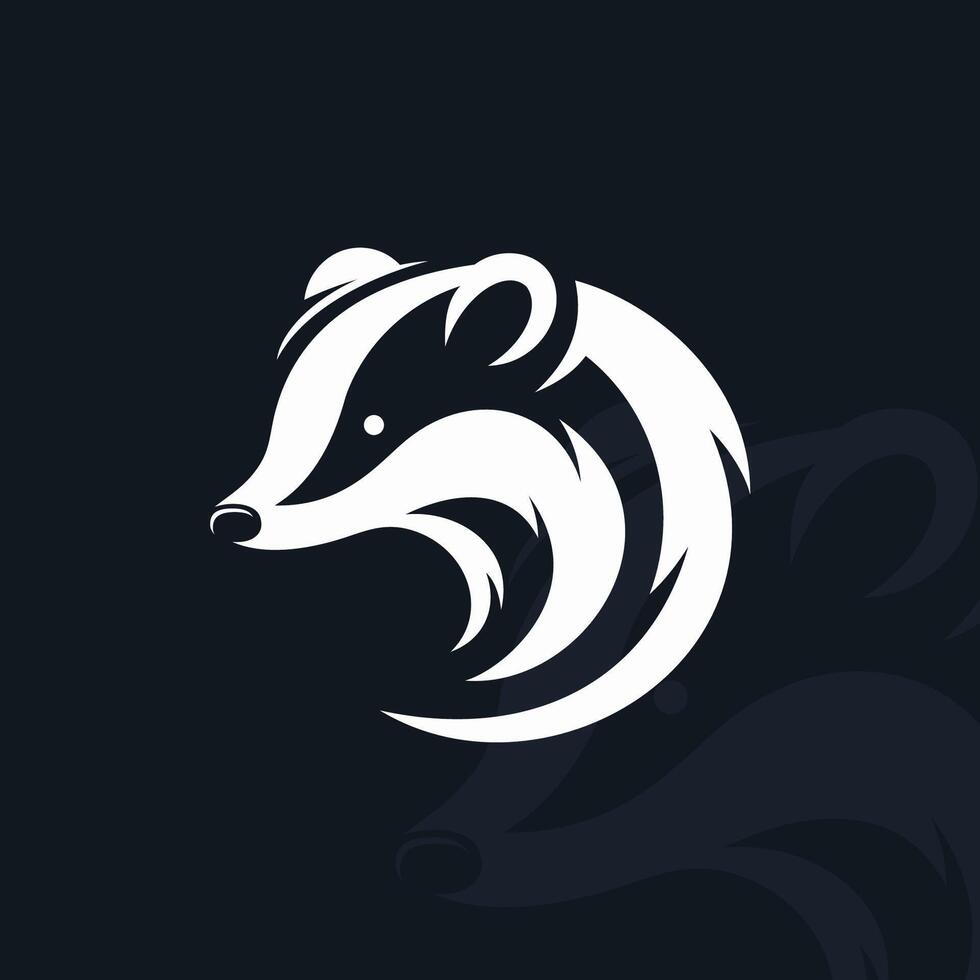 Badger logo on isolated background vector