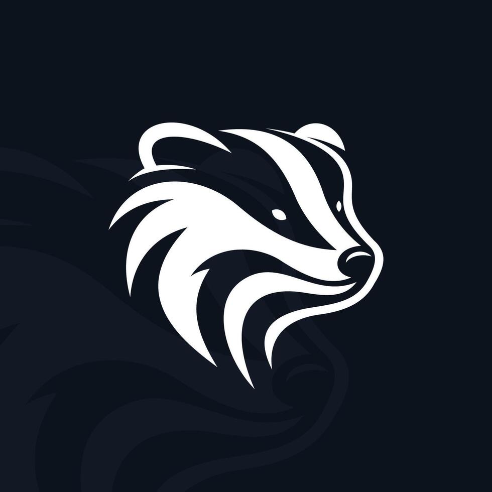 Badger logo on isolated background vector