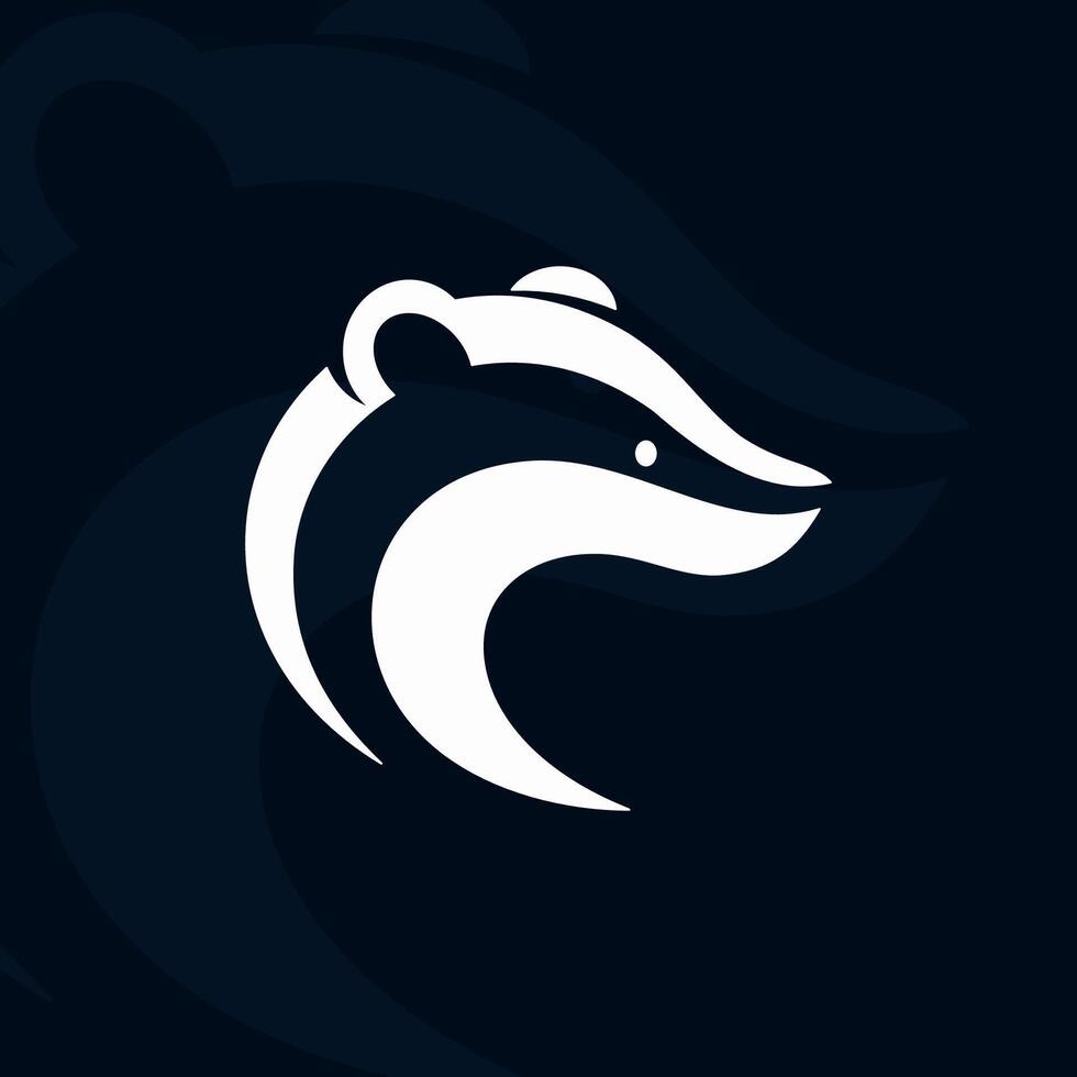 Badger logo on isolated background vector